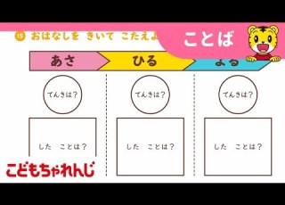  思考力ぐんぐん ４ ５歳向け すてっぷ講座 ８月号 お話の聞き取りの参考動画 しまじろうチャンネル公式