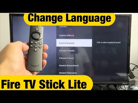 Fire TV Stick Lite How To Change Language Or Get English If Stuck In Another Language