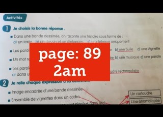 سنة ثانية متوسط لغة فرنسية صفحة 89 Français 2am Page 89