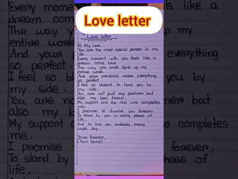 Write An Attractive Love Letter Love Letter Shorts