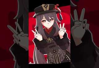 Hutao Montagem Shirt Blue Hutao フータオ 胡桃 Genshin Genshinimpact Animation