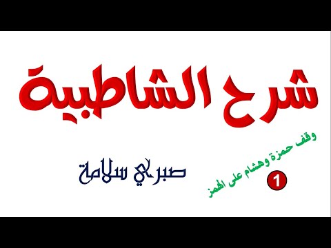 الدرس 37 من شرح الشاطبية وقف حمزة وهشام علي الهمز 1 د صبري سلامة