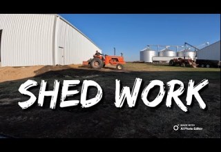 Working On The Shed Inside And Outside Dirt Work Allis Chalmers 185 Bobcat And Case 580 Backhoe