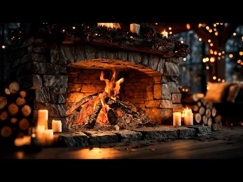 Spring Cabin Fireplace 4K 12 Hours Soft Crackling Logs For Relaxation Sleep Stress Relief