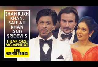 Shah Rukh Khan Saif Ali Khan And Sridevi Have Fun At 58th Filmfare Awards