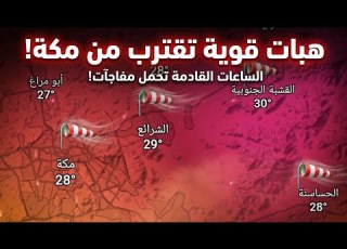 حالة جوية غير مستقرة قادمة على مكة طقس مكة الطقس مكه درجة الحرارة في مكة طقس مكه الان مكة الطقس