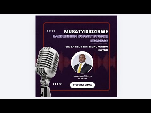 VERUZHINJI VOKURUDZIRWA KUYENDA NEHUWANDU KU MA CONSTITUTIONAL HEARNGS