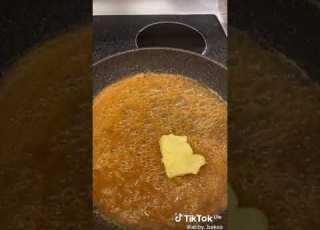 Making Caramel Tiktok Abby Bakes
