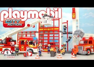  Playmobil City Action Build And Play Fire Station Fire Truck Firefighters And More