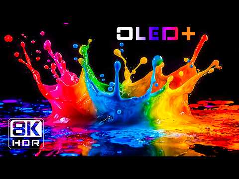 OLED DEMO Color Explosion Paint Art In 8K HDR Dolby Vision