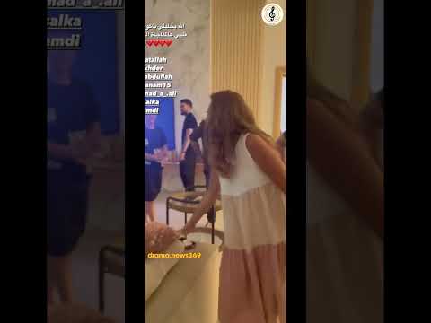 طاقم العمل يفاجأ نادين تحسين بيك بعيد ميلادها