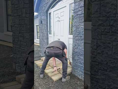 Von Einer Alten Stufe Zu Einem Neuen Eingangsbereich In Einem Einzigen Projekt Construction Diy