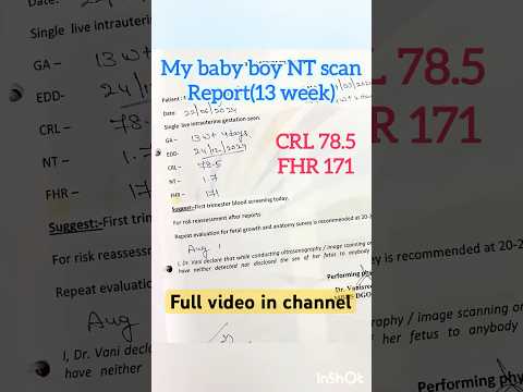 NT Scan Report At 13 Weeks Pregnancy Ultrasound Ntscan Babyboy Cute Baby Trending Newborn
