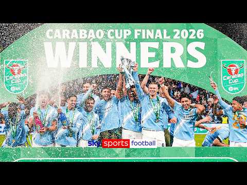 Manchester City Carabao Cup Trophy Celebrations Reaction