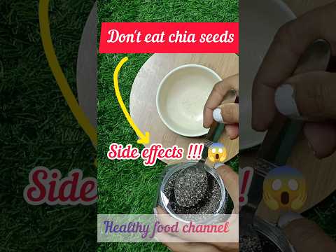 WHO Should NOT Eat Chia Seeds Side Effects Contradictions Shortsfeed