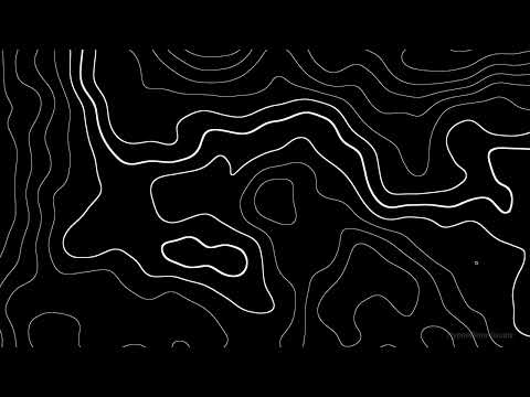 10 Hour Black White Topographic Map Animation Ambient 4K OLED Loop For Screensaver Wallpaper