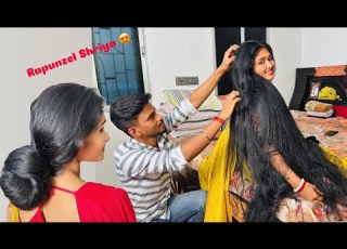  Long Hair Play By Male Friend Shriya S Thick Long Hair Bengali Long Hair Play By Male