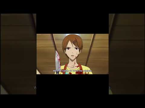 ريكو وهي تحمل سكين وملطخت كادة ان تقتل كوروكو وكاغامي وتاكاو وميدريما