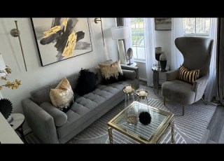  Gold Black And Grey Living Room Tour