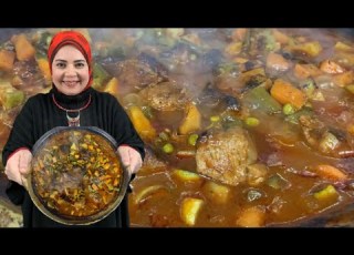 طاجن تورلي باللحمه يستاهل بوقكم هديه مني ليكم والنبي قبل الهديه