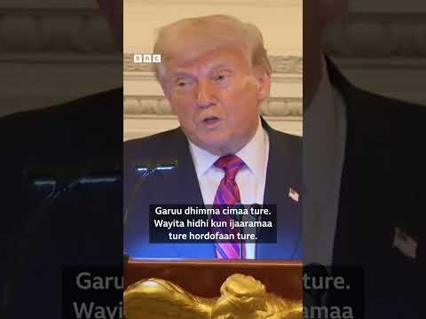 Tiraamp Itoophiyaan Irra Caalaa Maallaqa US N Hidha Guddicha Ijaarte Jedhan BBC News Afaan Oromoo