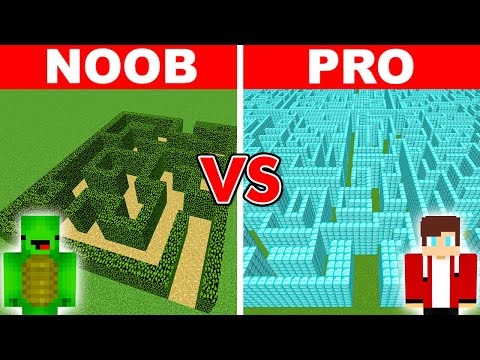 NOOB Vs PRO GIANT MAZE BUILD CHALLENGE