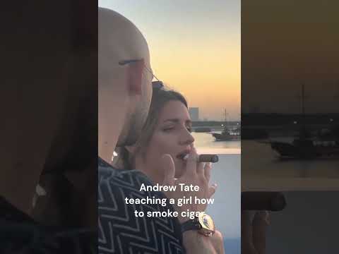 Andrew Tate Teach Girl How To Smoke Cigar TOP G Teach Girl To Smoke Cigar