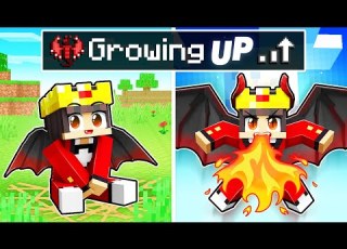 GROWING UP As A DRAGON In Minecraft