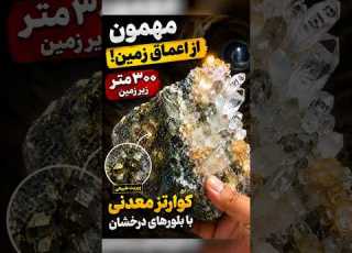 این کوارتز ۳۰۰ متر زیر زمین شکل گرفته شکار سنگ Gemstone Crystals
