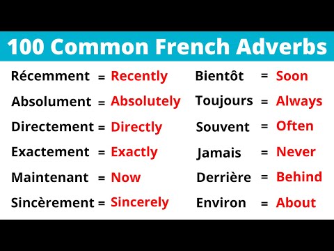The 100 Most Common French Adverbs