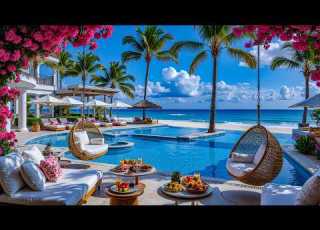 Gentle Spring Jazz On A Peaceful Seaside Balcony Soft Jazz Gentle Waves Create A Relaxing Vibes