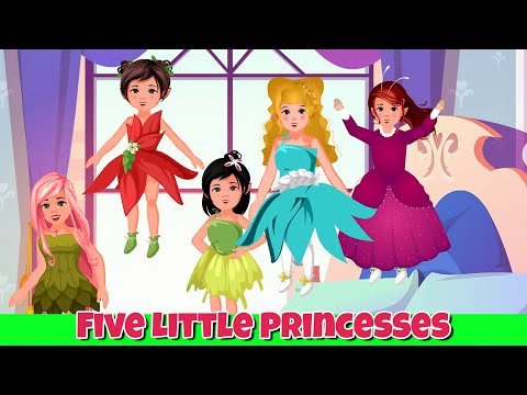 Disney Princesses Song Five Little Princesses Kids Nursery Rhymes