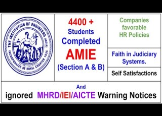  Amie 4400 Students Completed Section A B And Ignored MHRD IEI AICTE Warning Notices Iei