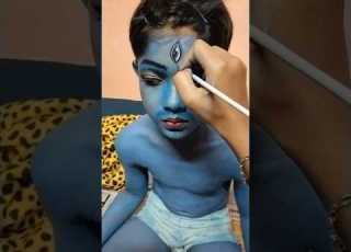  Shiv Ji Make Up Look 3rd Eye Drawing Youtubeshorts Makeover Mahadev Sanatandharma Highlite