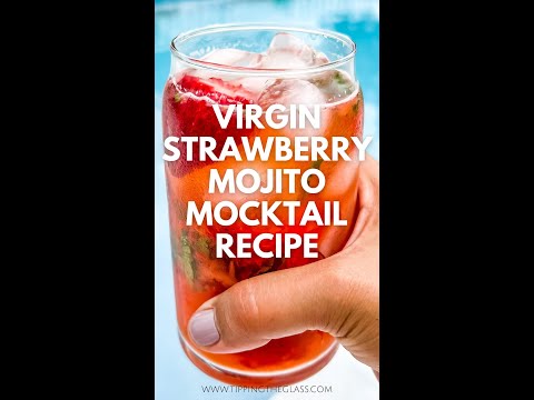 Virgin Strawberry Mojito No Alcohol Mocktail