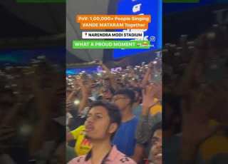  1 00 000 PEOPLE SINGING VANDE MATARAM TOGETHER