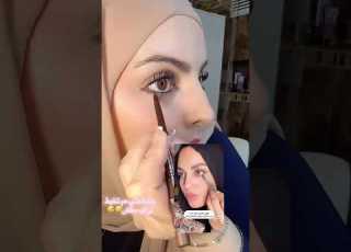 طريقة حلوة لتكبير العين بالقلم البني Makeup ابلور