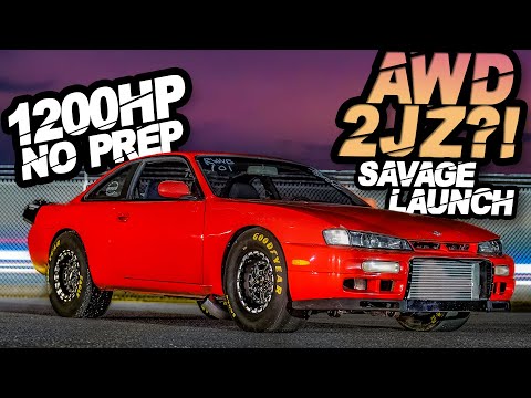 1200HP AWD 2JZ 240SX Vs 1200HP 632ci All Motor Big Block V8 Camaro No Prep Race