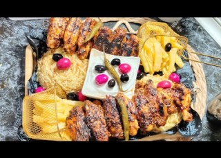  Oven Roasted Chicken Wings With Gourmet Restaurant Style Seasoning Served With Basmati Rice And