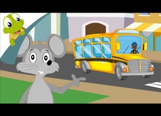 The Wheels On The Bus Song With Cheeku Mouse Popular Nursery Rhyme Bus Adventure Song