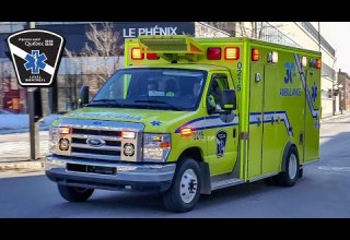 Pointe Claire Montréal Urgences Santé Ambulances Responding Code 3 Transporting Patients