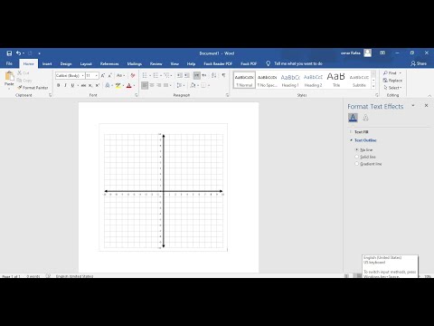 رسم الشبكة البيانية المتعامدة التربيعية فى الوورد محاور X Y بدون برامج Drawing X Y Axis