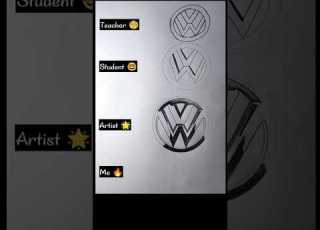  Volkswagen Car Logo Drawing Artists Drawing By Faiz