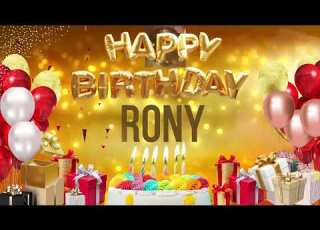 Rony Happy Birthday Rony