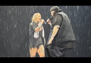 Jelly Roll Sings SAVE ME In The Rain W GARTH BROOKS DAUGHTER ALLIE COLLEEN