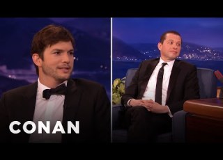  Jon Cryer And Ashton Kutcher On Kissing Each Other CONAN On TBS