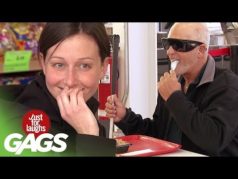 Blind Man Eats Neighbor S Food Prank
