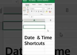 Excel Date And Time Shortcut