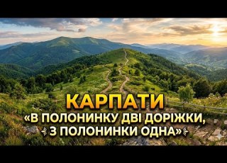 КАРПАТИ В полонинку дві доріжки з полонинки одна