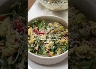  PESTO CHICKEN PASTA SALAD Easy Creamy High Protein Meal Prep Recipe Healthyfood Mealprep Ad